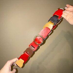 CUTE Multicolor Chain Belt with gold buckle